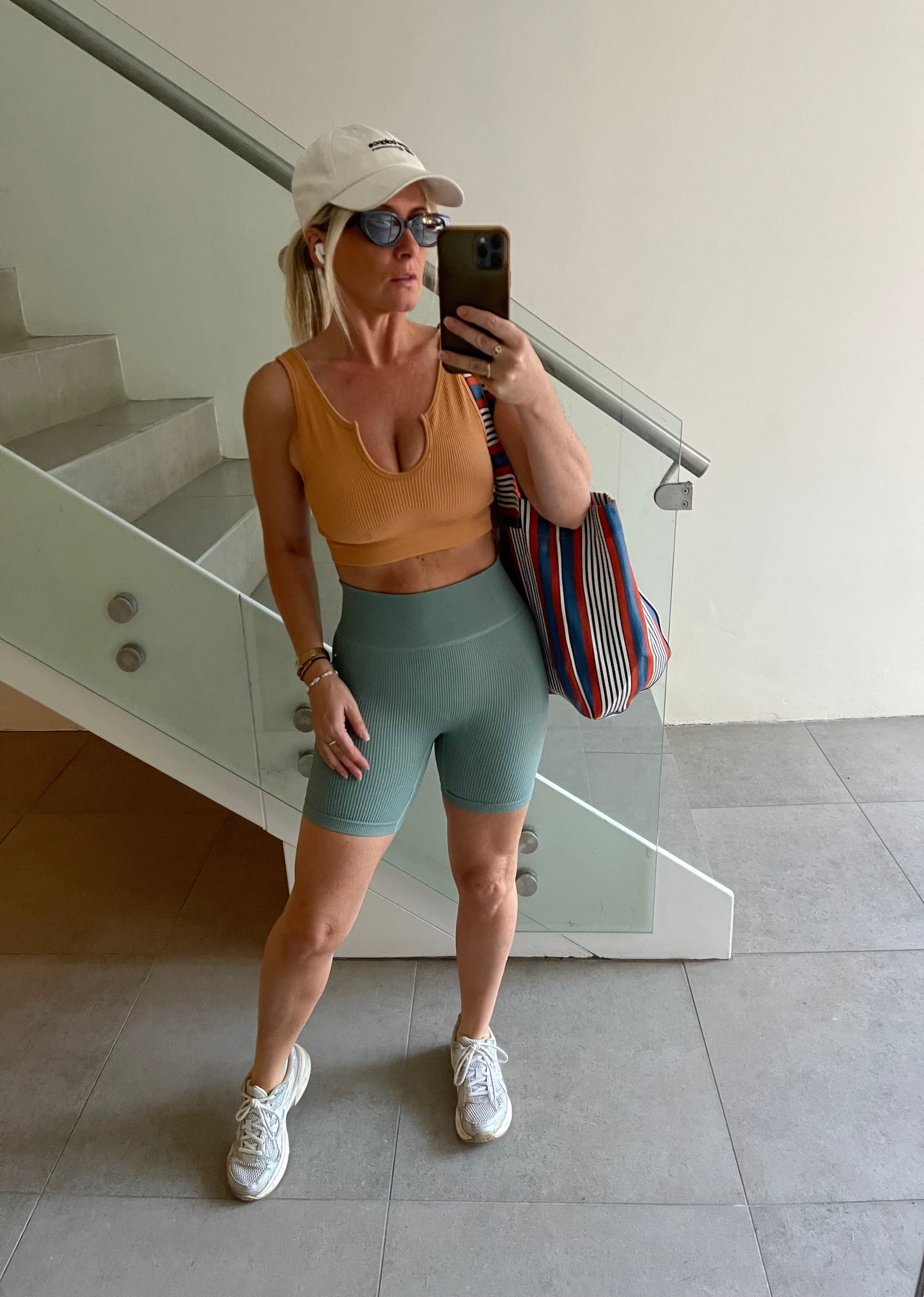 Amber Maxwell amber Gigi crop ribbed fabric detail