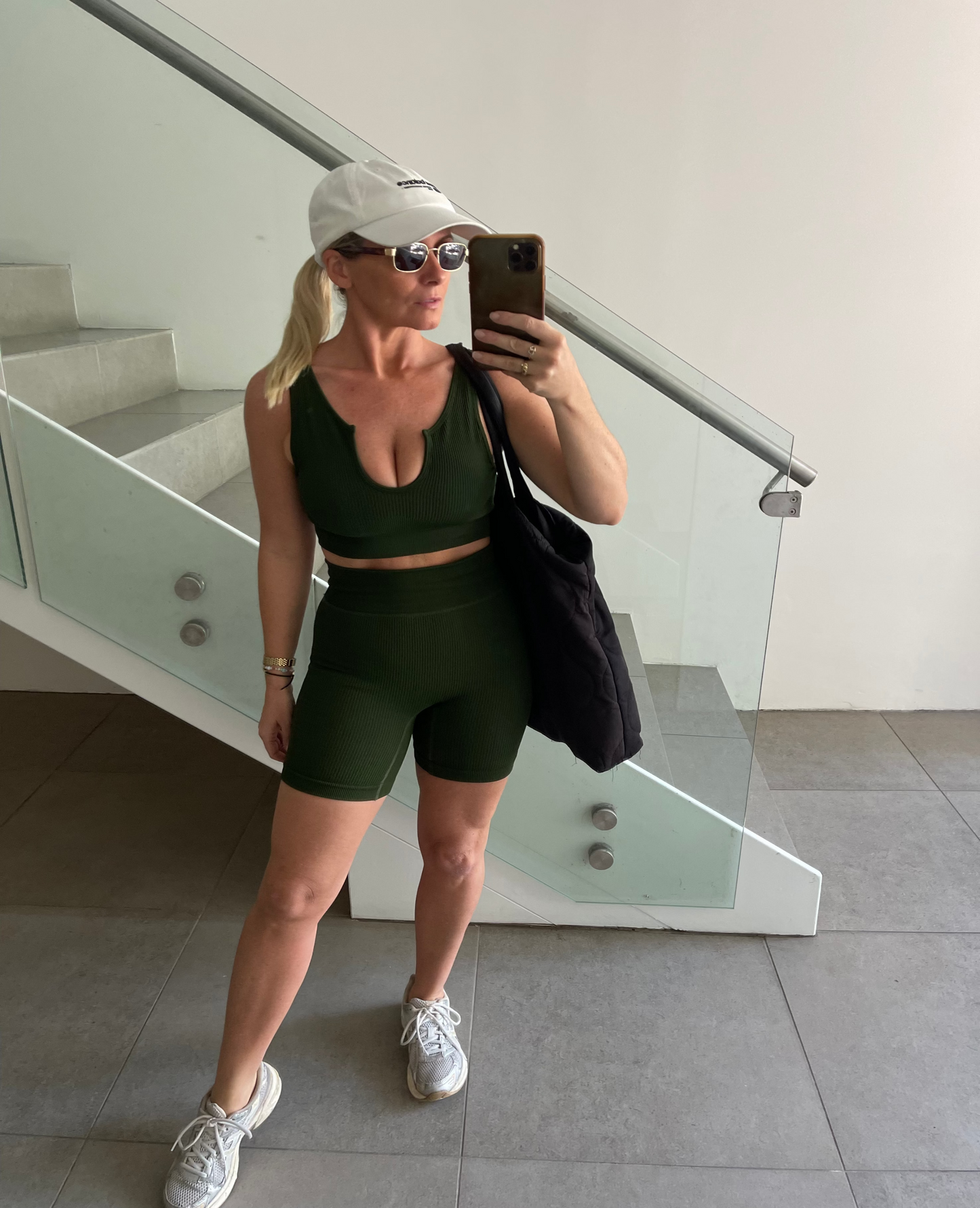 Amber Maxwell Gigi crop forest supportive ribbed activewear