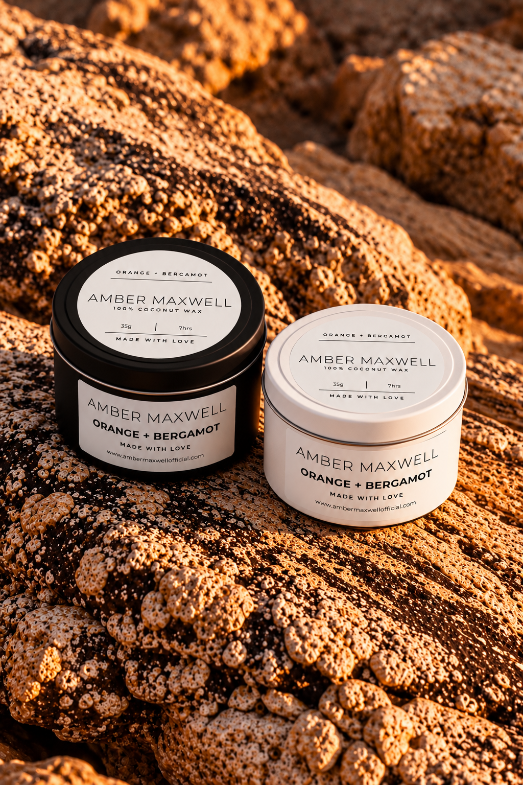 Orange + Vanilla | White Travel Tin Candle