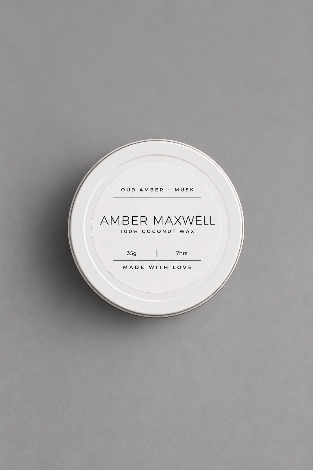 Orange + Vanilla | White Travel Tin Candle