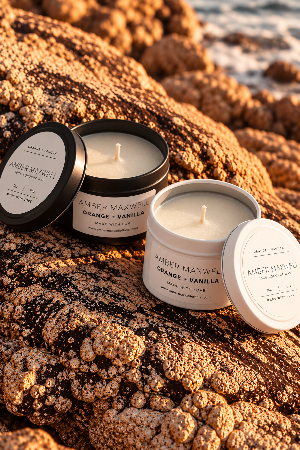 Orange + Vanilla | Black Travel Tin Candle