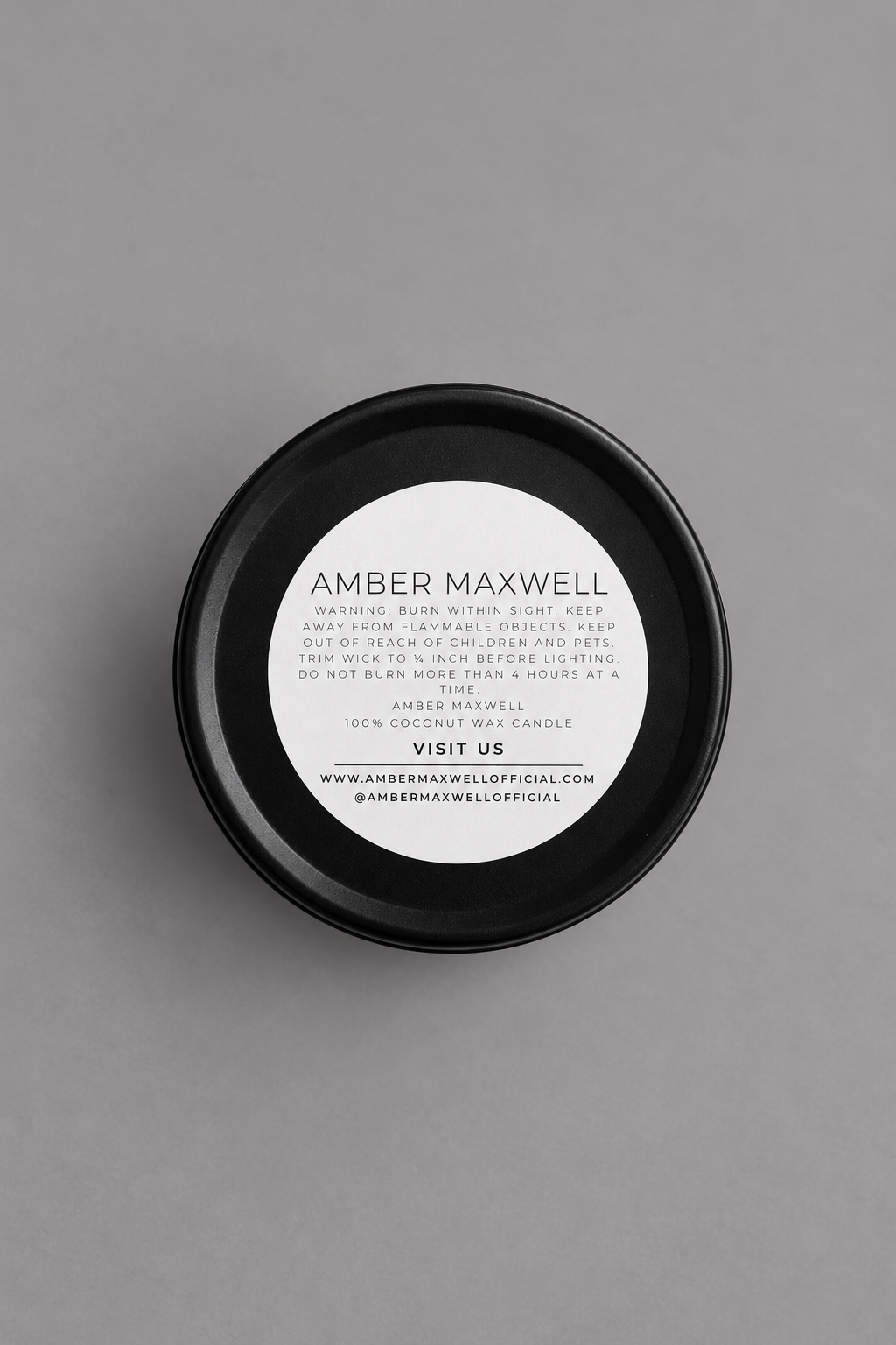 Pineapple + Peach | Black Travel Tin Candle