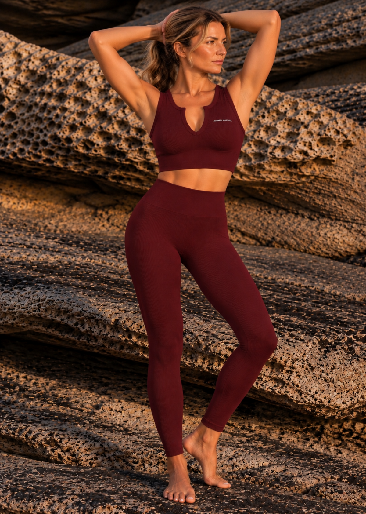Axel Leggings | Mahogany